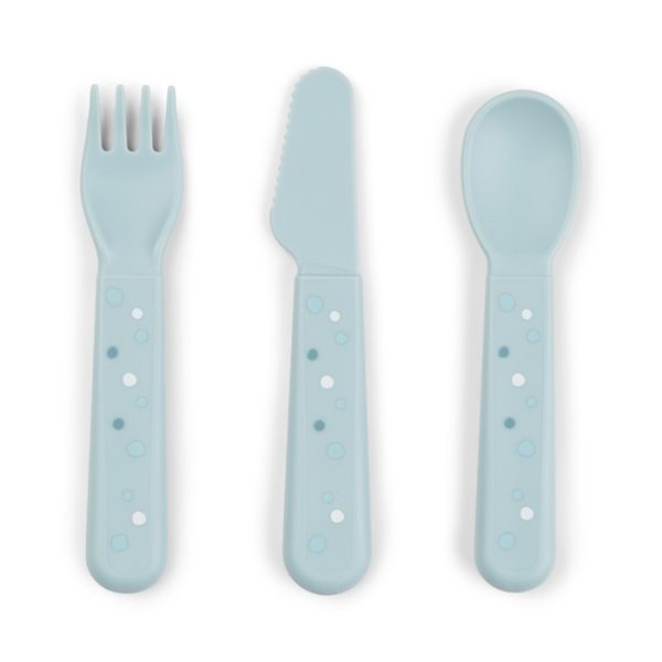 Done by Deer: sztućce dla dziecka Foodie Happy Dots Blue