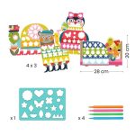 Djeco: Zestaw artystyczny MALOWANIE Z SZABLONAMI 3+ - obrazek 5