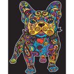 COLORVELVET: kolorowanka welwetowa Buldog / 29x21cm