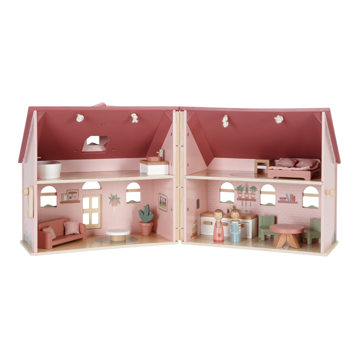 LD7116 Wooden Dollhouse koffer_4 Little Dutch: drewniany domek dla lalek - obrazek 4
