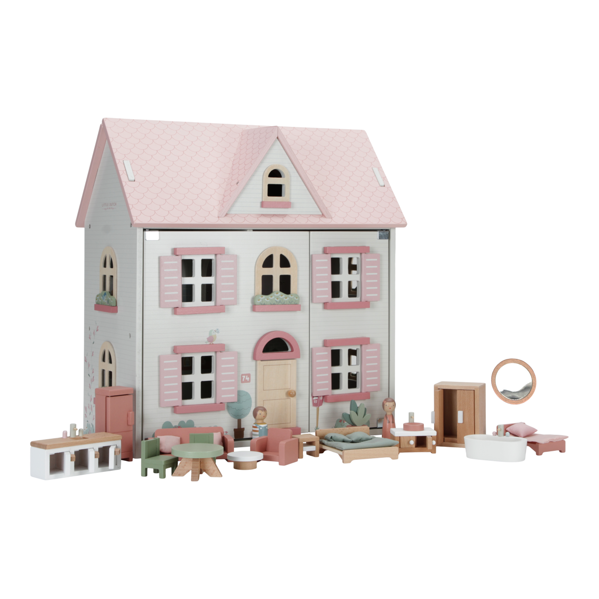 Little Dutch: duży drewniany domek dla lalek - obrazek 1
