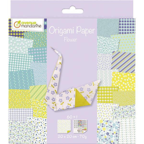 Avenue Mandarine: papier origami Kwiatki