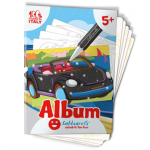 SABBIARELLI Album do kolorowania magicznym piaskiem Auta 5+