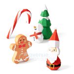 Avenue Mandarine: zestaw artystyczny Bożonarodzeniowe papierowe ozdoby 3D - obrazek 2