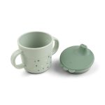 Done by Deer: kubek z ustnikiem Foodie Happy Dots Green - obrazek 3