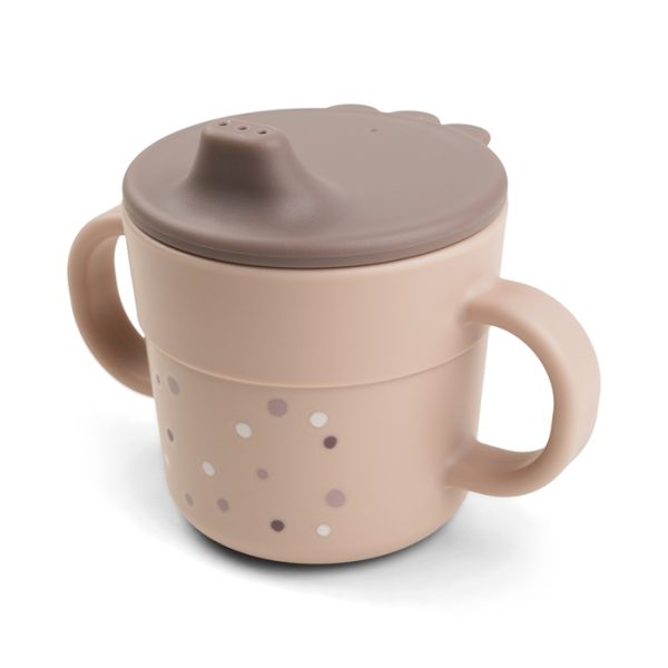 Done by Deer: kubek z ustnikiem Foodie Happy Dots Pink