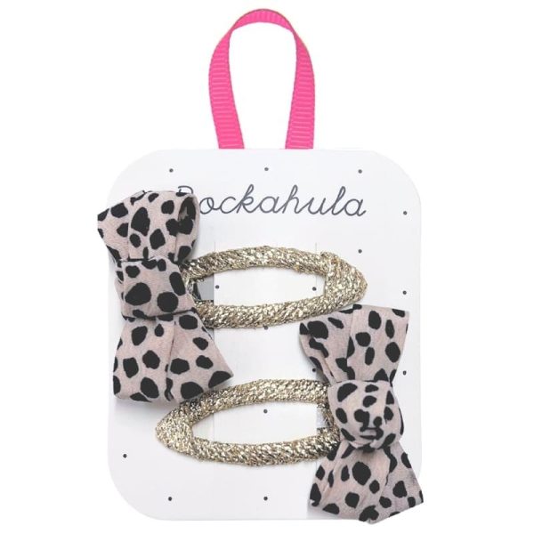 Rockahula Kids: spinki do włosów Leopard Love Twisty Bow