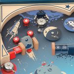 VILAC: duży drewniany flipper pinball Kosmos - obrazek 2