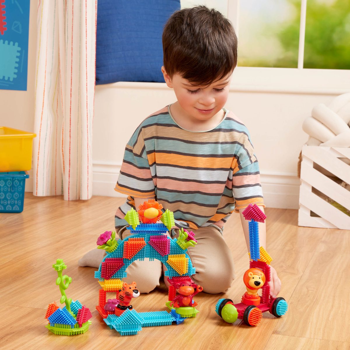 BRISTLE BLOCKS: Jungle Adventures – KLOCKI JEŻYKI – zestaw DŻUNGLA – 54 el. - obrazek 2