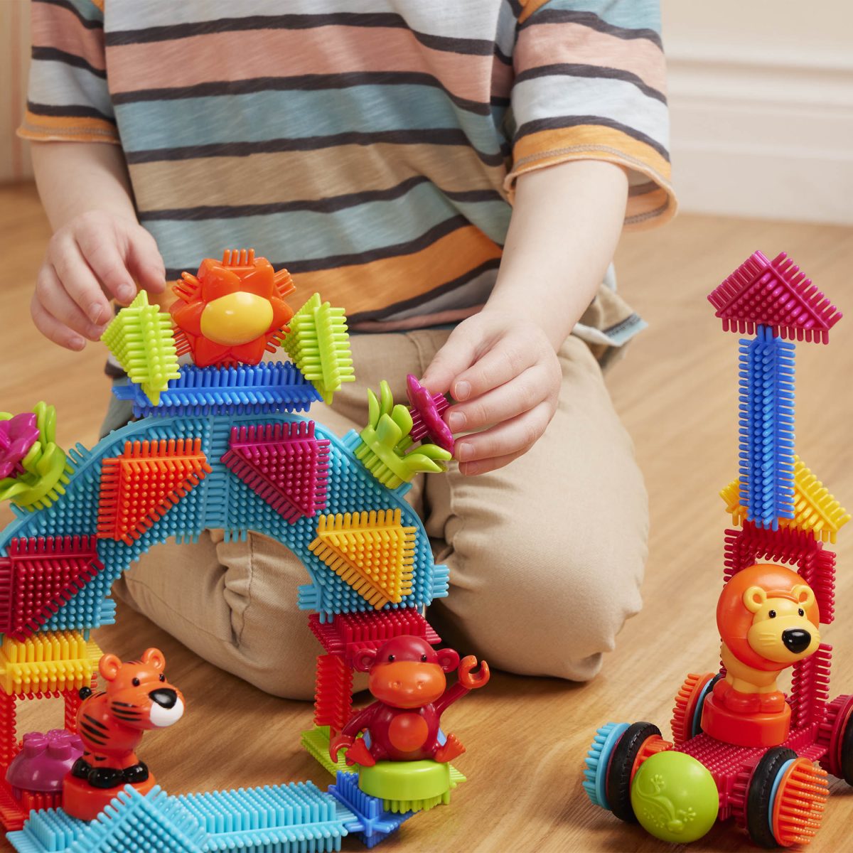 BRISTLE BLOCKS: Jungle Adventures – KLOCKI JEŻYKI – zestaw DŻUNGLA – 54 el. - obrazek 7