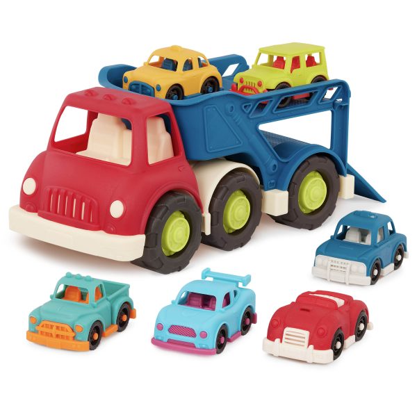 B.toys: Happy Cruisers – Car Carrier – LAWETA z 6 AUTKAMI