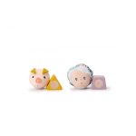 Lilliputiens: drewniany wózek z sorterem do ciągnięcia Wilk Louis - obrazek 6