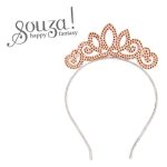 Souza! opaska tiara z kryształkami różowa Caren
