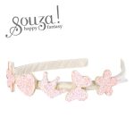 Souza! opaska z brokatowymi elementami różowa Carolina