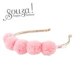 Souza! opaska z różowymi pomponami Rosa