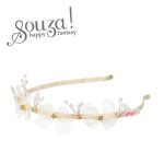 Souza! opaska z tiulowymi kwiatami i kryształkami Talitha