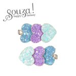 Souza! spinki do włosów niebiesko-fioletowe serduszka Lola 2 szt.