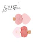 Souza! spinki do włosów różowe serduszka June 2 szt.