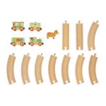 Janod: drewniany pociąg z torami Farma Story - obrazek 2