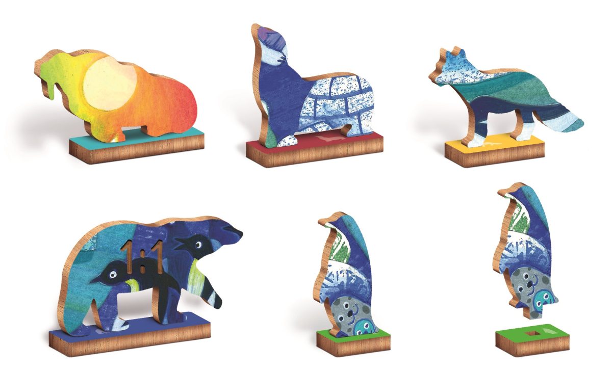 8057158621696-3 LUDATTICA: DREWNIANE puzzle KONTUROWE – zwierzęta POLARNE - obrazek 3