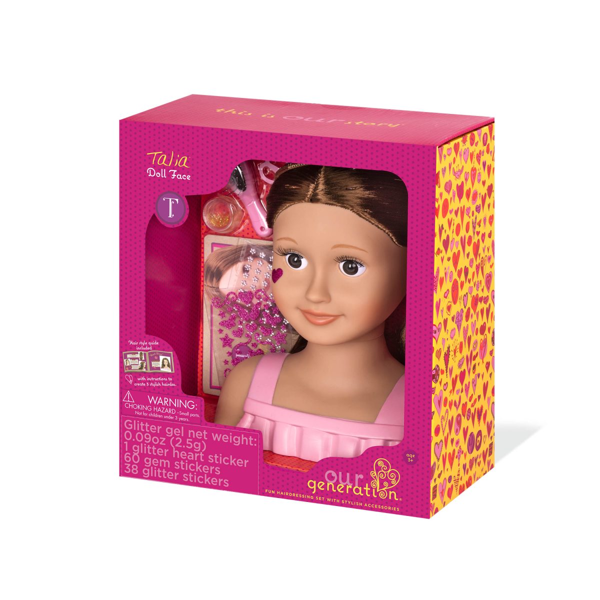 Our Generation: Głowa lalki do czesania – TALIA DOLL FACE - obrazek 1