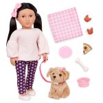 Our Generation: Lalka JIN 46cm – z PIESKIEM rasy Labradoodle - obrazek 3