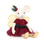Jellycat: Myszka WRÓŻKA w Sukience Bordowej 34cm