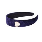 Souza! Szeroka pluszowa opaska do włosów Cailin granatowa - obrazek 2
