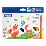 MILAN: trójkątne kredki świecowe 24 kolory