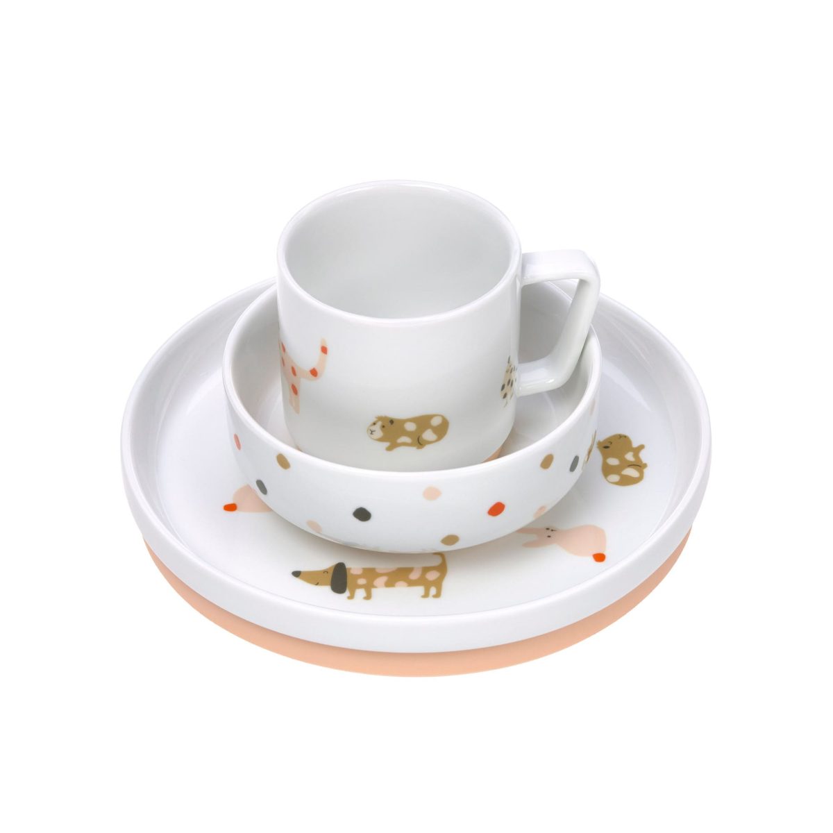 Lassig: komplet naczyń z porcelany, Little Mateys spicy orange - obrazek 3