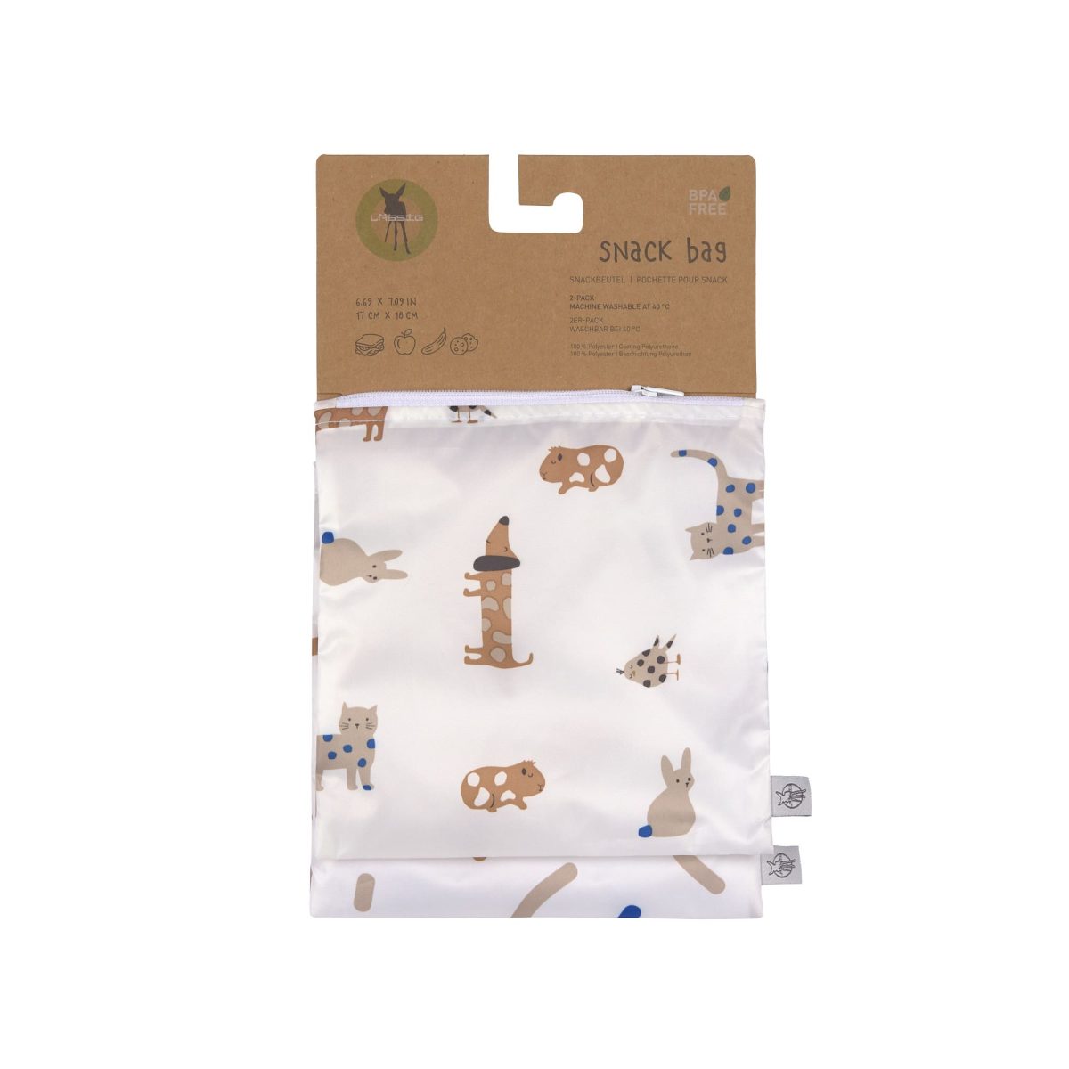 Lassig: zestaw torebek na przekąski Little Mateys Royal Blue - obrazek 2