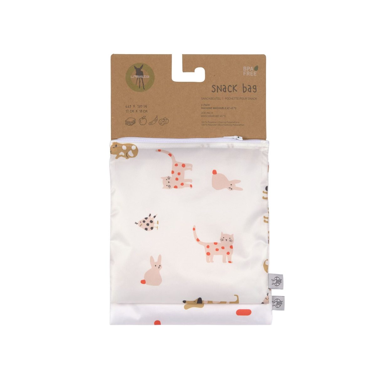 Lassig: zestaw torebek na przekąski Little Mateys Spicy Orange - obrazek 2