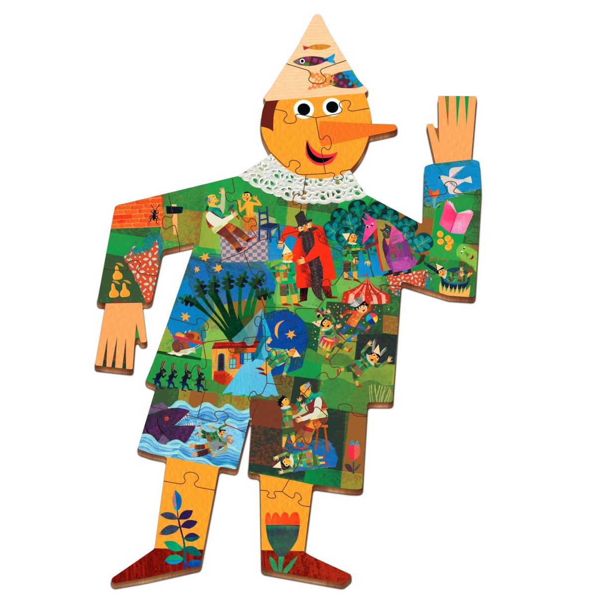 8057158622600-3-1 Ludattica: WOODY STORY – DREWNIANE puzzle KONTUROWE – Pinokio - obrazek 2