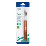 MILAN: pędzle serii 101 nr 6, 10, 14 okrągłe z włosia koziego zestaw 3 szt.