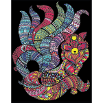 COLORVELVET: kolorowanka welwetowa Kitsune Lis o 9 ogonach / 29x21cm