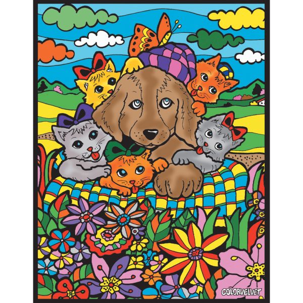COLORVELVET: kolorowanka welwetowa Pies i Kotki / 29x21cm
