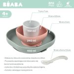 Beaba Komplet naczyń z silikonu z przyssawką eucalyptus - obrazek 3