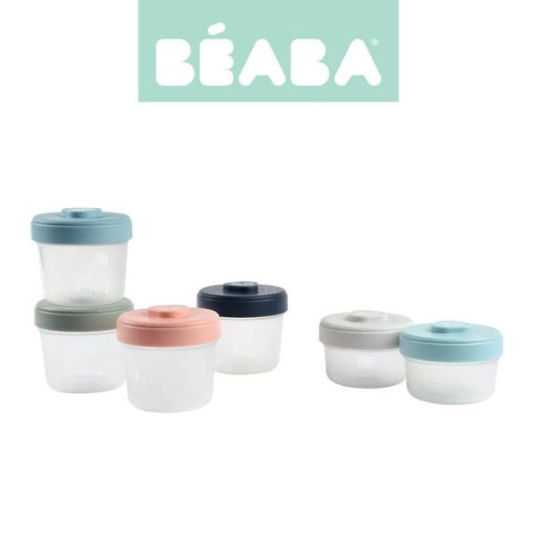 Beaba: zestaw słoiczków do porcjowania i przechowywania jedzenia Clip 6 szt. (2x90ml + 4x150ml)