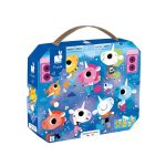 Janod: puzzle w walizce Jednorożce na koncercie rockowym 24 el. 3+| Made in France