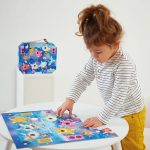 Janod: puzzle w walizce Jednorożce na koncercie rockowym 24 el. 3+| Made in France - obrazek 2