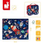 Janod: puzzle w walizce Rakieta Kosmiczna 54 el. 5+ | Made in France - obrazek 3