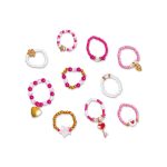 Janod: zestaw kreatywny do tworzenia biżuterii Pierścionki z koralików 7+ - obrazek 2