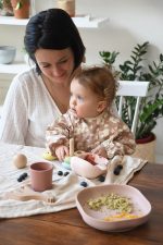 Beaba: komplet naczyń z silikonu z przyssawką COTTON CANDY - obrazek 2