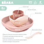 Beaba: komplet naczyń z silikonu z przyssawką COTTON CANDY - obrazek 3