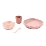 Beaba: komplet naczyń z silikonu z przyssawką COTTON CANDY - obrazek 5