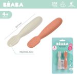 Beaba Zestaw 2 silikonowych pierwszych łyżeczek-gryzaków Terracotta/velvet grey - obrazek 4