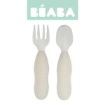 Beaba Zestaw pierwszych sztućców ze stali nierdzewnej Velvet grey