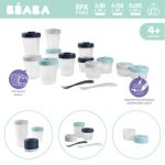 Beaba Zestaw słoiczków Clip 12 szt. (2x90ml, 4x150ml, 6x250ml) + 2 łyżeczki Storm - obrazek 4