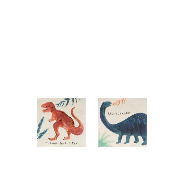Meri Meri: KRÓLESTWO DINOZAURÓW - Papierowe serwetki 16 szt.