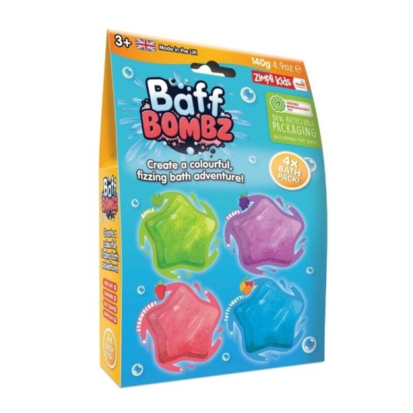 Zimpli Kids: musujące gwiazdki do kąpieli zmieniające kolor wody Baff Bombz